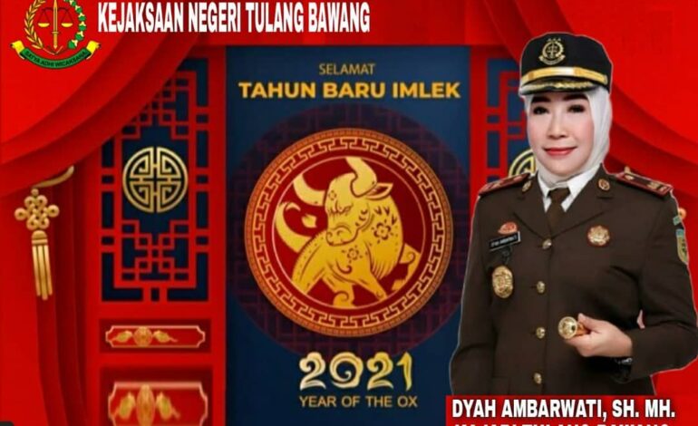  Kepala Kejaksaan Negeri Tulang Bawang beserta seluruh Jajaran mengucapkan selamat merayakan Tahun Baru Imlek 2572, semoga keberuntungan menyertai di Tahun yang baru. Jangan lupa tetap patuhi protokol kesehatan dalam perayaan Tahun Baru Imlek 🙏

@kejaksaan.ri @kejatilampung #insanadhyaksa #kejaksaan #kejaksaanhebat #kejaksaanagung #kejaksaanri #kejaksaannegeri #jaksahebat #jaksaindonesia #jaksaagung #jaksa #bergerakdanberkarya #bersihmelayani