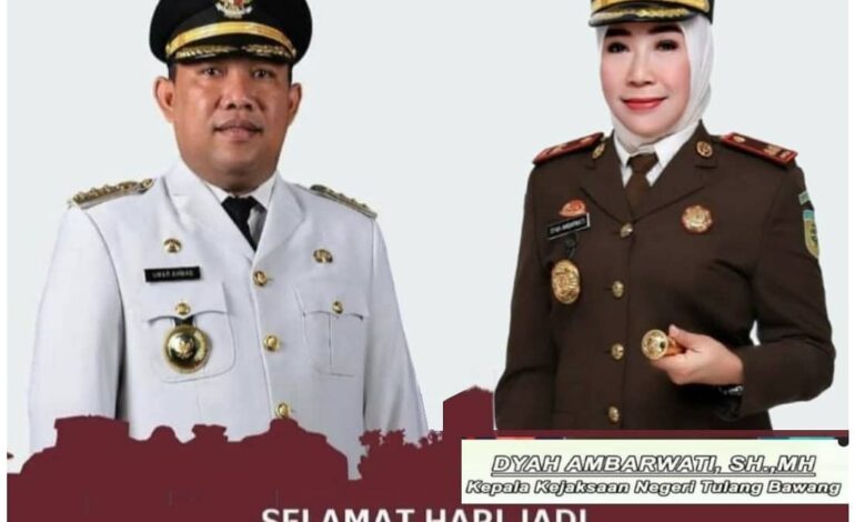  Kejaksaan Negeri Tulang Bawang mengucapkan Selamat Hari jadi Kabupaten Tulang Bawang Barat ke-12