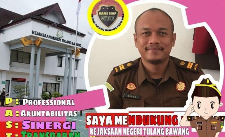  Seluruh Pegawai Kejaksaan Negeri Tulang Bawang siap mendukung pembangunan Zona Integritas menuju Wilayah Bebas Korupsi (WBK) dan Wilayah Birokrasi Bersih Melayani (WBBM)
