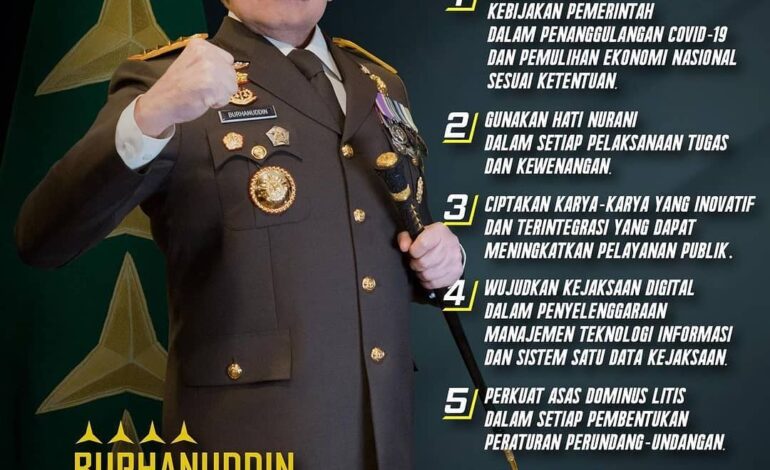  ri 7 Perintah Jaksa Agung RI Dr Burhanudin yang menjadi pedoman jajaran Kejaksaan RI dalam pelaksanaan tugas