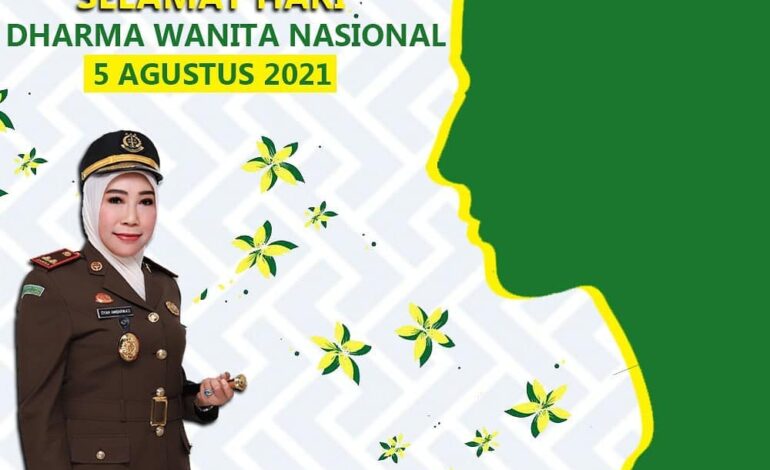  Kepala Kejaksaan Negeri Tulang Bawang beserta jajaran mengucapkan Selamat Hari Dharma Wanita Nasional 5 Agustus 2021 “Pria Hebat karena ada Wanita Tangguh di Sisi nya” 

@kejaksaan.ri @kejatilampung @dharmawanitapersatuan.id 
#kejaksaan #dharmawanita #persatuandharmawanita #wanitahebat #terusbergerakdanberkarya #berkaryauntukbangsa
