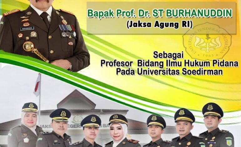  Kepala Kejaksaan Negeri Tulang Bawang beserta seluruh jajaran mengucapkan Selamat dan Sukses atas Pengukuhan nya Jaksa Agung RI Prof.Dr. ST Burhanuddin sebagai Guru Besar Tidak Tetap Ilmu Hukun Pidana Universitas Jenderal Soedirman

#kejaksaan #kejaksaanri #jaksa #jaksaagungri #unsoed #universitasjenderalsoedirman #gurubesar