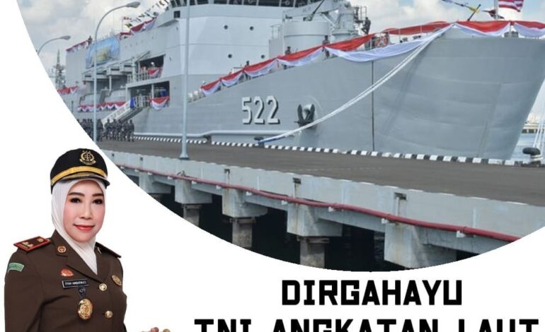  Kepala Kejaksaan Negeri Tulang Bawang Dyah Ambarwati, S.H., M.H beserta seluruh jajaran mengucapkan Dirgahayu TNI Angkatan Laut 10 September 2021 “Dengan Semangat Jalesveva Jayamahe, TNI AL Siap Mewujudkan Indonesia Tangguh Indonesia Tumbuh”

#kejaksaan #jaksa #huttnial #tnial #angkatanlaut #jalesvevajayamahe #dirgahayutniangkatanlaut #terusbergerakdanberkarya #berkaryauntukbangsa #indonesiatangguhindonesiatumbuh