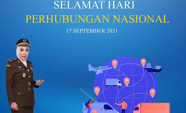  Kepala Kejaksaan Negeri Tulang Bawang Dyah Ambarwati, S.H., M.H beserta jajaran mengucapkan Selamat Hari Perhubungan Nasional 17 September 2021 “Bergerak Harmonikan Indonesia”.

@kejaksaan.ri @kejatilampung @kemenhub151 
#kejaksaan #jaksa #kemenhub #dinasperhubungan #perhubungan #transportasi #asdp #bandara #terminal #stasiun