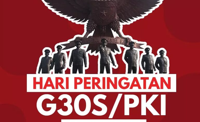  Hari ini 56 tahun yang lalu, Gerakan 30 September PKI (G30S/PKI) yang memakan korban sejumlah jenderal TNI AD terjadi pada 1965