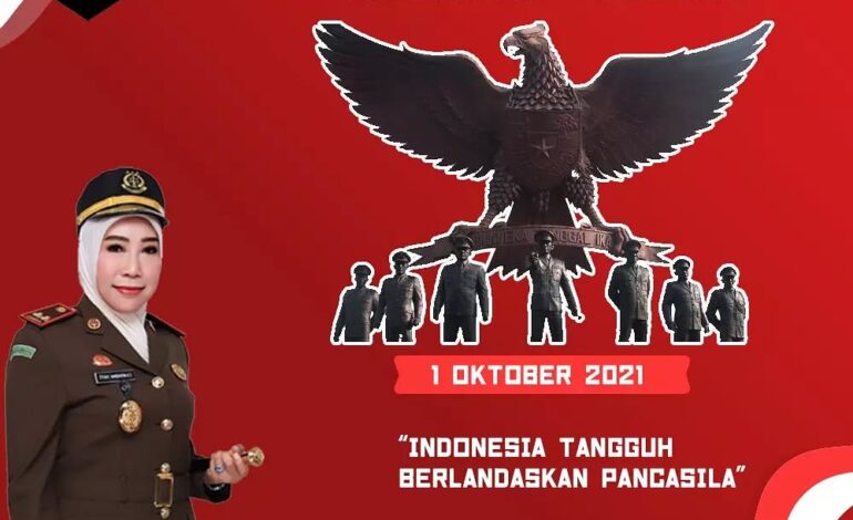  Kepala Kejaksaan Negeri Tulang Bawang Dyah Ambarwati, S.H., M.H beserta jajaran mengucapkan Selamat Memperingati Hari Kesaktian Pancasila 1 Oktober 2021 “Indonesia Tangguh Berlandaskan Pancasila” 

@kejaksaan.ri @kejatilampung 
#kejaksaan #jaksa #harikesaktianpancasila #pancasila #bhinekatunggalika #ideologi #landasannegara #garuda