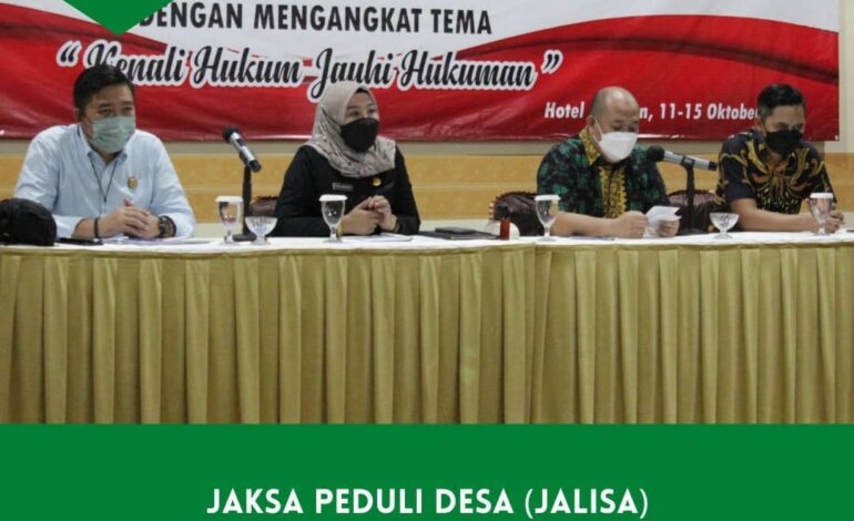  Kamis, 14 Oktober 2021 telah dilaksanakan giat program Jaksa Peduli Desa (Jalisa) dengan tema “Kenali Hukum, Jauhi Hukuman”