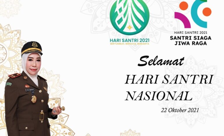  Kepala Kejaksaan Negeri Tulang Bawang Dyah Ambarwati, S.H., M.H beserta jajaran mengucapkan Selamat Hari Santri Nasional 2021 “Santri Siaga Jiwa Raga”

@kejaksaan.ri @kejatilampung 
#kejaksaan #kejaksaanri #jaksa #jaksakita #jaksaprofesional #jaksaindonesia #kejari #kejaritulangbawang #tulangbawang #tulangbawangbarat #mesuji #harisantrinasional #santri #selamatharisantrinasional #santriindonesia #terusbergerakdanberkarya #berkaryauntukbangsa