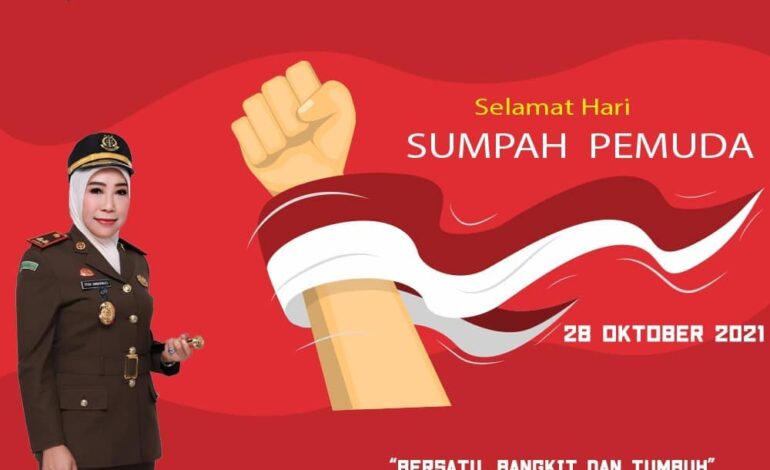  Kepala Kejaksaan Negeri Tulang Bawang Dyah Ambarwati, S.H., M.H beserta jajaran dan Ketua Ikatan Adhyaksa Dharmakarini mengucapkan Selamat Hari Sumpah Pemuda ke- 93, 28 Oktober 2021 “Bersatu Bangkit dan Tumbuh” 

@kejaksaan.ri @kejatilampung 
#kejaksaanri #kejaksaan #kejaksaanagungrepublikindonesia #jaksa #jaksaindonesia #jaksakita #kejari #kejaritulangbawang #kejaksaannegeri #kajari #tulangbawang #sumpahpemuda #pemuda #harisumpahpemuda #sumpahpemuda2021 #selamatharisumpahpemuda #terusbergerakdanberkarya #berkaryauntukbangsa