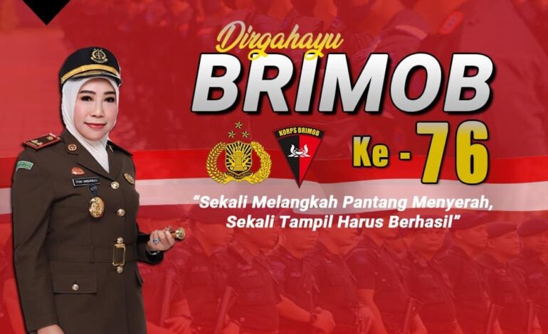  Kepala Kejaksaan Negeri Tulang Bawang (Dyah Ambarwati, S.H., M.H) mengucapkan Dirgahayu Korps Brimo ke-76 Semoga semakin Telatih, Tangguh dan Responsif 

@kejaksaan.ri @kejatilampung @brimob_id 
#kejaksaanri #kejaksaan #kejaksaanagungrepublikindonesia #jaksa #jaksakita #jaksamenyapa #jaksaindonesia #jaksasahabatmasyarakat #kejaritulangbawang #dirgahayubrimob #brimob #korpsbrimob #brimobpolri #terusbergerakdanberkarya #berkaryauntukbangsa