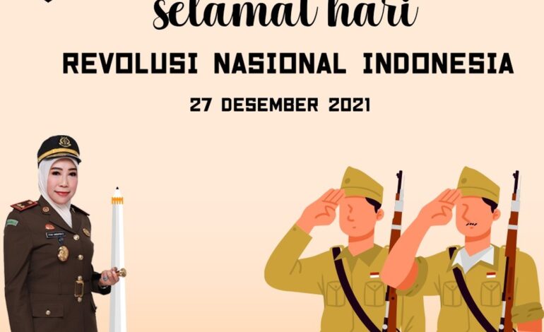  Kepala Kejaksaan Negeri Tulang Bawang Dyah Ambarwati, S.H., M.H beserta seluruh jajaran mengucapkan Selamat Hari Revolusi Nasional Indonesia 27 Desember 2021

@kejaksaan.ri @kejatilampung 
#kejaksaan #kejaksaanri #kejaksaanrb #kejaksaanrepublikindonesia #jaksa #jaksakita #jaksamenyapa #jaksasahabatmasyarakat #jaksaindonesia #harirevolusinasional #revolusi #revolusinasional #revolusinasionalindonesia