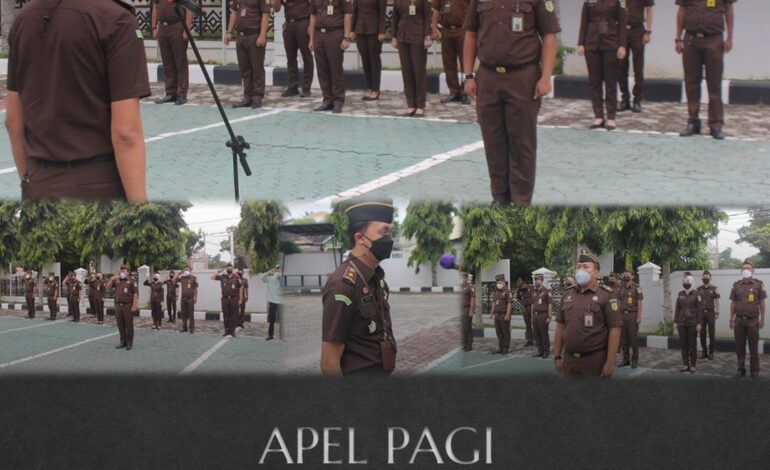  Senin, 14 Februari 2022 telah dilaksanakan Apel Pagi yang dipimpin oleh Kepala Sub Bagian Pembinaan Debi Resta Yudha, S
