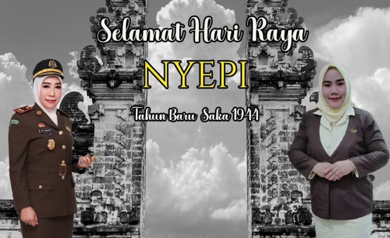  Kepala Kejaksaan Negeri Tulang Bawang Dyah Ambarwati, S.H., M.H beserta seluruh jajaran dan Ketua IAD Daerah Tulang Bawang Denny Maulice, S.Pd., M.M mengucapkan Selamat Hari Raya Nyepi Tahun Baru Saka 1944 
“Dumogi Ida Sang Hyang Widi Wasa Ngicenin Kerahayuan Sareng Sami”
(Semoga Tuhan Yang Mahakuasa memberikan kesejahteraan dan keselamatan kepada kita semua)

@kejaksaan.ri @kejatilampung 
#kejaksaan #kejaksaanri #kejaksaanagungrepublikindonesia #kejaksaantinggi #kejaksaannegeri #kejaksaanhebat #kejaksaanindonesia #jaksa #jaksakita #jaksaprofesional #jaksaindonesia #jaksamenyapa #jaksasahabatmasyarakat #jaksahebat #jaksahebatindonesialebihhebat #iad #ikatanadhyaksadharmakarini #nyepi #harirayanyepi #tahunbarusaka #tahunbarusaka1944 #nyepi2022 #terusbergerakdanberkarya #berkaryauntukbangsa #banggamelayanibangsa