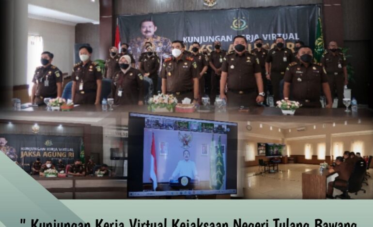  Pada Kamis, 30 Maret 2022, Kejaksaan Negeri Tulang Bawang mengikuti kunjungan kerja virtual bersama Jaksa Agung Republik Indonesia