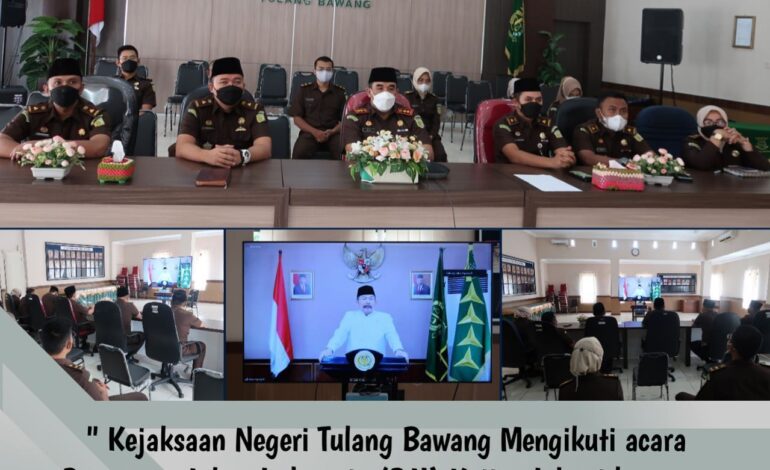  Pada Kamis, 07 April 2022 Kejaksaan Negeri Tulang Bawang mengikuti acara Kajian Islami Virtual yang disampikan oleh Gus Muwafiq bersama Kejaksaan Agung Republik Indonesia