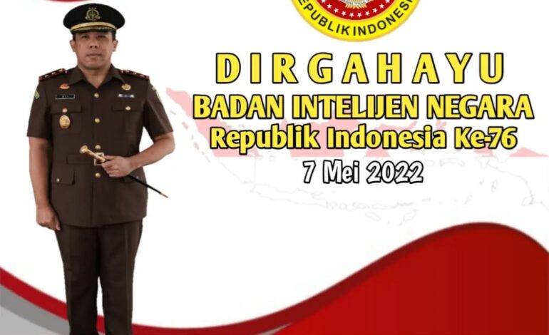  Dirgahayu Badan Intelijen Negara Republik Indonesia Ke-76