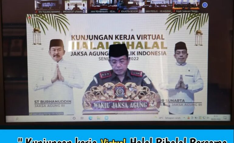  Kejaksaan Negeri Tulang Bawang Mengikuti Kegiatan Kunjungan kerja virtual dan Halal Bihalal Bersama Kejaksaan Agung Republik Indonesia