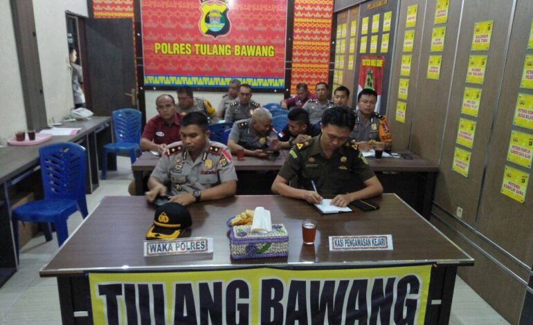  bersama dengan Wakapolres beserta jajaran dan APIP Kab