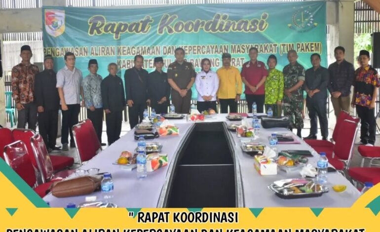  Kejaksaan Negeri Tulang Bawang kembali melaksanakan Rapat Koordinasi Pengawasan Aliran Kepercayaan dan Keagamaan Masyarakat (PAKEM) di Kabupaten Tulang Bawang Barat
