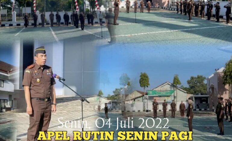  Kejaksaan Negeri Tulang Bawang melaksanakan Apel Rutin Senin Pagi
