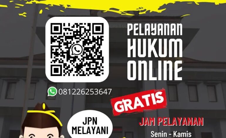  Seksi perdata dan Tata Usaha Negera Kejaksaan Negeri Tulang Bawang menghadirkan Pelayanan Hukum Gratis yang tujuannya untuk mempermudah masyarakat untuk bertanya secara online yang dapat diakses kapanpun dan dimanapun