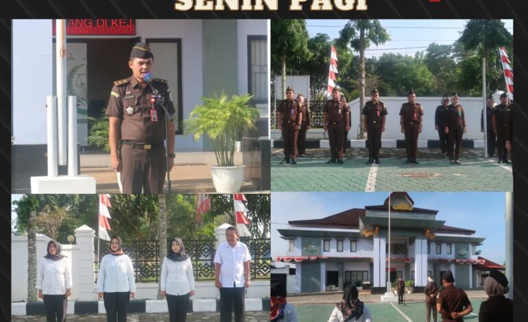 Kejaksaan Negeri Tulang Bawang melaksanakan Apel Rutin Senin Pagi