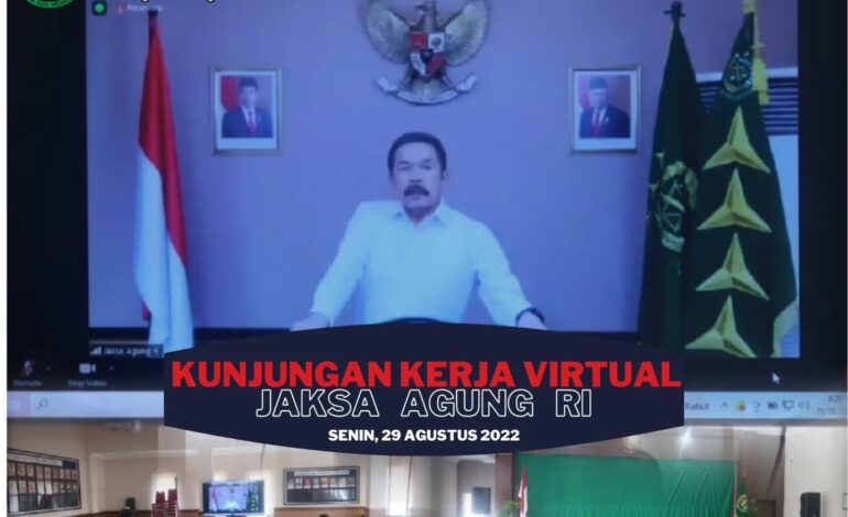  Kejaksaan Negeri Tulang Bawang Mengikuti Kegiatan Kunjungan kerja virtual Bersama Jaksa Agung Republik Indonesia