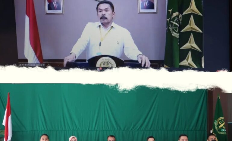  Kejaksaan Negeri Tulang Bawang melakukan Video conference ( Vicon )  Pembukaan Rapat Kerja Teknis (Rakernis) Kejaksaan Republik Indonesia Tahun 2022 dengan Tema “ Optimalisasi Peran Kejaksaan Menyongsong Indonesia Maju ”