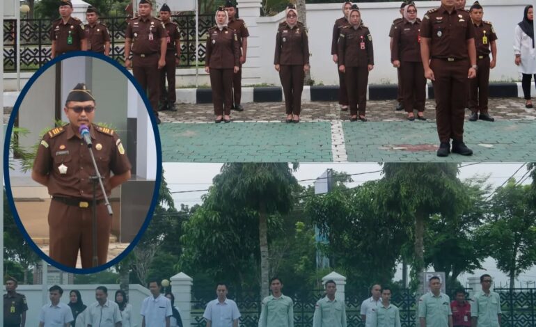  Kejaksaan Negeri Tulang Bawang melaksanakan Apel Rutin Senin Pagi Disertai Pembacaan Core Value Dan Employer Branding ASN