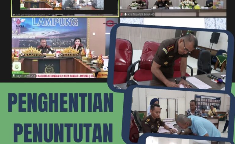  Kejaksaan Negeri Tulang Bawang Melakukan Ekspose Restorative Justice (RJ) dengan JAMPIDUM dan Kepala Kejaksaan Tinggi Lampung perkara An