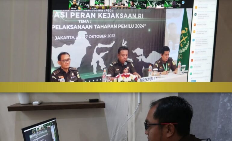  Kejaksaan Negeri Tulang Bawang mengikuti Video conference (Vicon) Focus Group Discussion Hari Kedua Oleh Direktorat A Jaksa Agung Muda Intelijen dengan Tema “ Pengamanan Pelaksanaan Tahapan Pemilu Tahun 2024 ”