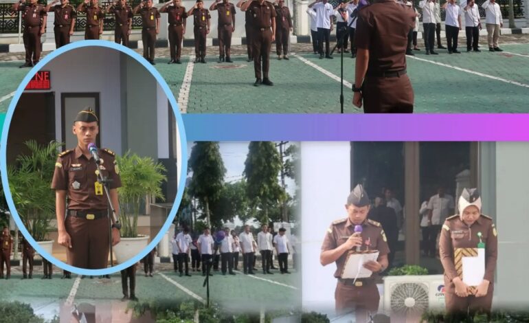  Kejaksaan Negeri Tulang Bawang melaksanakan Apel Rutin Senin Pagi Disertai Pembacaan Core Value Dan Employer Branding ASN
