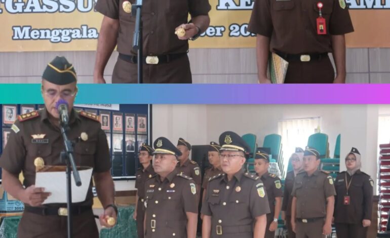  Kejaksaan Negeri Tulang Bawang melakukan kegiatan ” Upacara Serah Terima Jabatan Kepala Seksi Tindak Pidana Umum Kejaksaan Negeri Tulang Bawang “