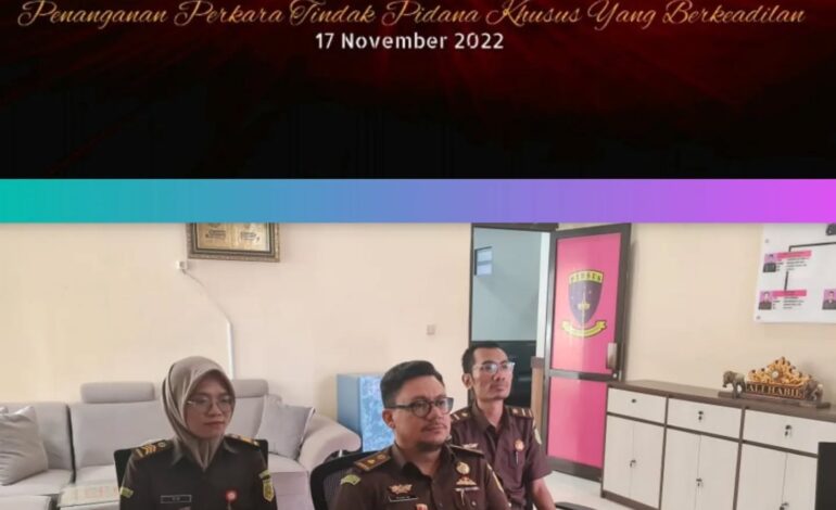  Kejaksaan Negeri Tulang Bawang Mengikuti video Conference (Vicon) Focus Group Discussion (FGD) Jaksa Agung Muda Bidang Tindak Pidana Khusus Penanganan Perkara Tindak Pidana Khusus yang Berkeadilan