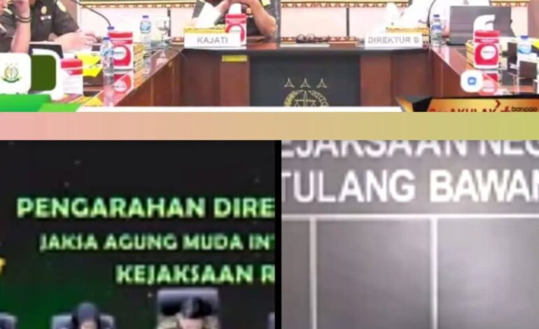  Kejaksaan Negeri Tulang Bawang mengikuti Video Conference (Vicon) Pengarahan Direktur B Jaksa Agung Muda Bidang Intelijen kejaksaan RI