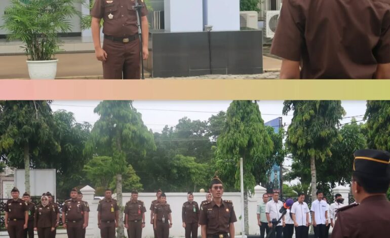  Kejaksaan Negeri Tulang Bawang melaksanakan Apel Rutin Senin Pagi Disertai Pembacaan Core Value Dan Employer Branding ASN