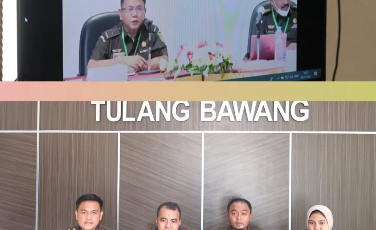  Kejaksaan Negeri  Tulang Bawang Mengikuti Video Conference (Vicon) Sosialisasi Tugas dan Fungsi Direktorat Pengamanan Pembangunan strategis Jaksa Agung Muda Bidang Intelijen Kejaksaan RI dengan Tema “PPS Berkualitas PSN Tuntas”