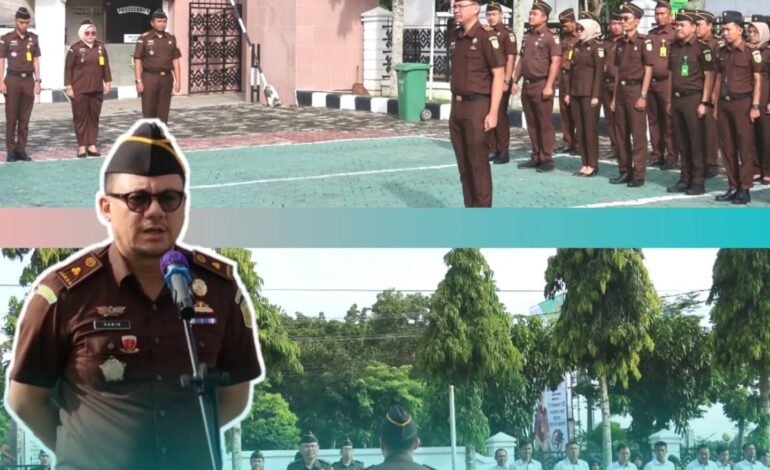  Kejaksaan Negeri Tulang Bawang melaksanakan Apel Rutin Senin Pagi Disertai Pembacaan Core Value Dan Employer Branding ASN
