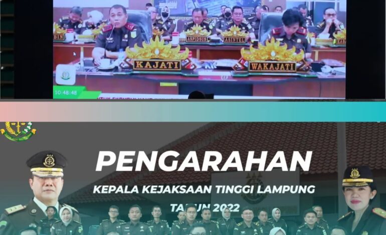  Kejaksaan Negeri Tulang Bawang Mengikuti Video Conference (Vicon) Pengarahan Kepala Kejaksaan Tinggi Lampung
