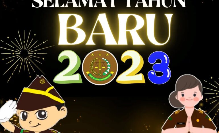 Kepala Kejaksaan Negeri Tulang Bawang dan Ketua IAD Daerah Tulang Bawang Beserta Seluruh Pegawai Kejaksaan Negeri Tulang Bawang mengucapkan “Selamat Tahun Baru 2023 ”Semoga Tahun Baru 2023 ini memberikan kita kebahagiaan, kedamaian, dan kemakmuran. 
@kejaksaan.ri @kejatilampung