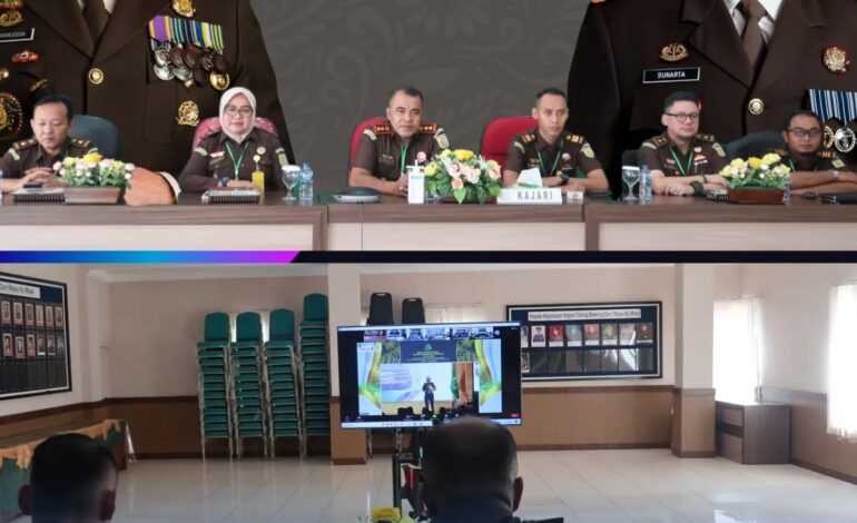  Kejaksaan Negeri Tulang Bawang Mengikuti Video Conference (Vicon) RAKERNAS Kejaksaan Republik Indonesia Tahun 2023 Dengan Tema “Kejaksaan Handal,Penegakkan Hukum Humanis Serta Transformasi Ekonomi yang Inklusif dan Berkelanjutan”