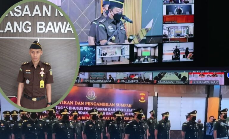  Kejaksaan Negeri Tulang Bawang Mengikuti Zoom Meeting Pelantikan dan Pengambilan Sumpah Satuan Tugas Khusus Penanganan dan Penyelesaian Tindak Pidana Korupsi (SATGASUS P3TPK) Jaksa Agung Muda Tindak Pidana Khusus Kejaksaan RI