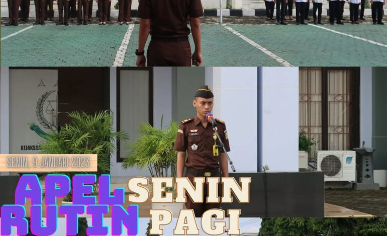  Kejaksaan Negeri Tulang Bawang melaksanakan Apel Rutin Senin pagi disertai Pembacaan Core Value Dan Employer Branding ASN