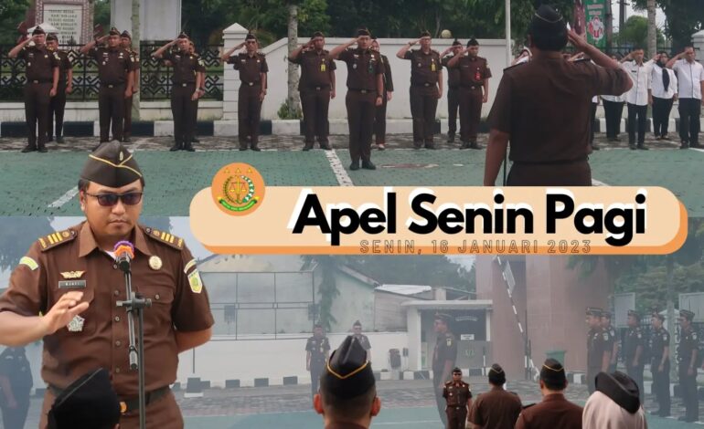  Kejaksaan Negeri Tulang Bawang melaksanakan Apel Rutin Senin pagi disertai Pembacaan Core Value Dan Employer Branding ASN
