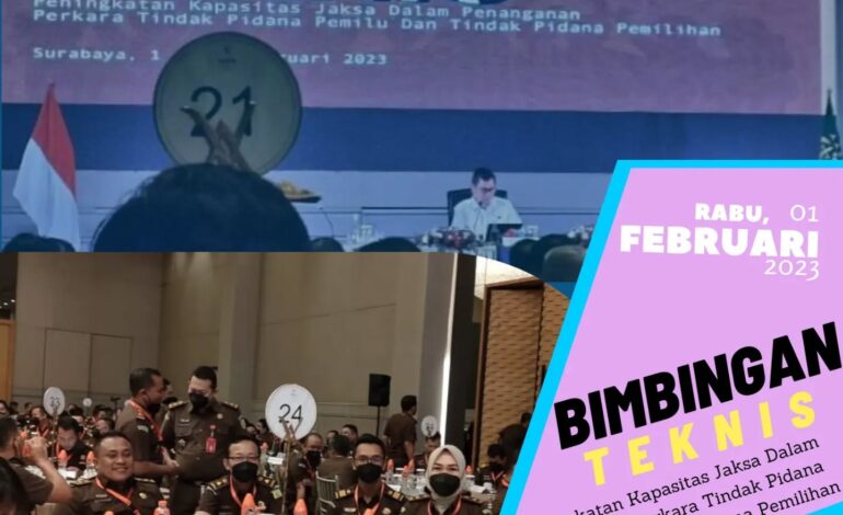  Kejaksaan Negeri Tulang Bawang Mengikuti Bimbingan Teknis Peningkatan Kapasitas Jaksa Dalam Penanganan Perkara Tindak Pidana Pemilu Dan Tindak Pidana Pemilihan