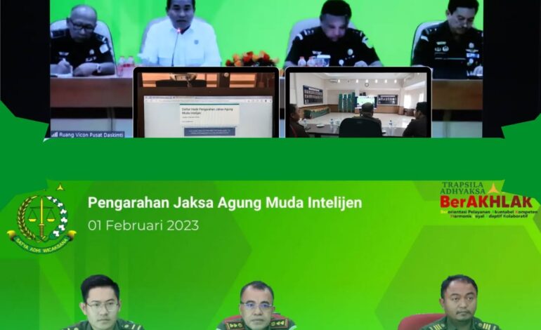  Kejaksaan Negeri Tulang Bawang mengikuti Video Conference (Vicon) Pengarahan Jaksa Agung Muda Bidang Intelijen Kejaksaan RI dalam rangka “Tindak Lanjut Arahan Presiden Republik Indonesia”