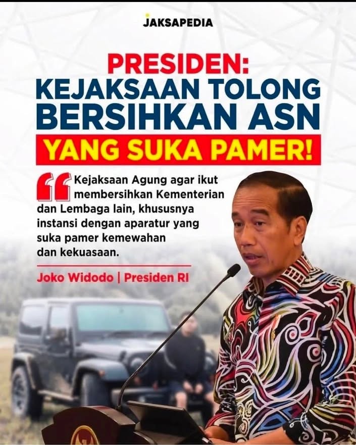 Gaya glamor yang diperlihatkan oleh putra oknum Direktorat Jenderal Pajak yang viral beberapa waktu belakangan menarik perhatian Presiden