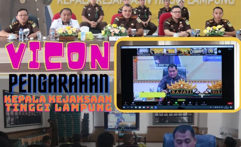  Kejaksaan Negeri Tulang Bawang Mengikuti Video Conference (Vicon) Pengarahan Kepala Kejaksaan Tinggi Lampung