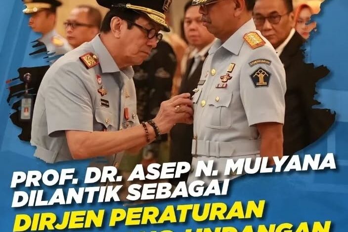  Mulyana Dilantik sebagai Dirjen Peraturan Perundang-undangan Kemenkumham RI Menteri Hukum  dan HAM (Menkumham)