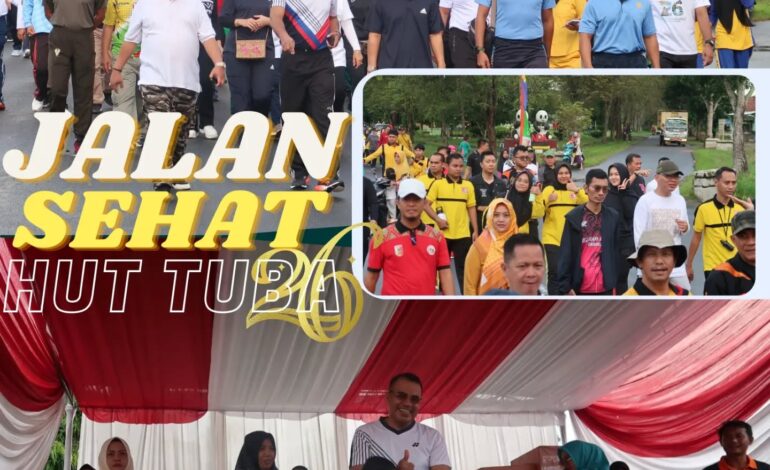  Kejaksaan Negeri Tulang Bawang berpartisipasi Mengikuti Giat Jalan Sehat Dalam Rangka Memperingati Hari Ulang Tahun Tulang Bawang Ke-26 Tahun